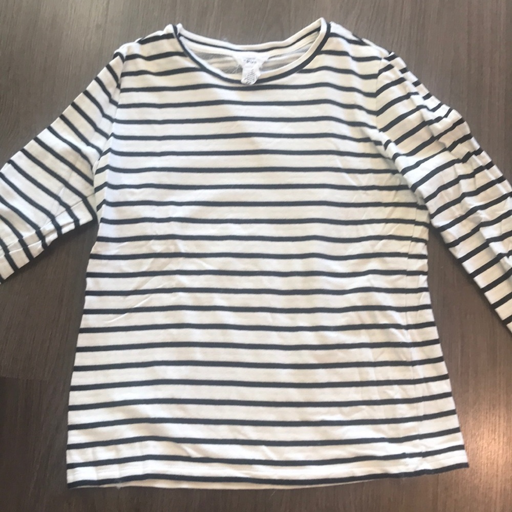 For The Republic Striped Long Sleeve Tee